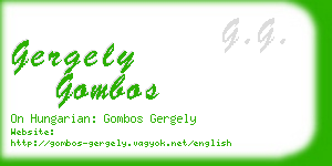 gergely gombos business card